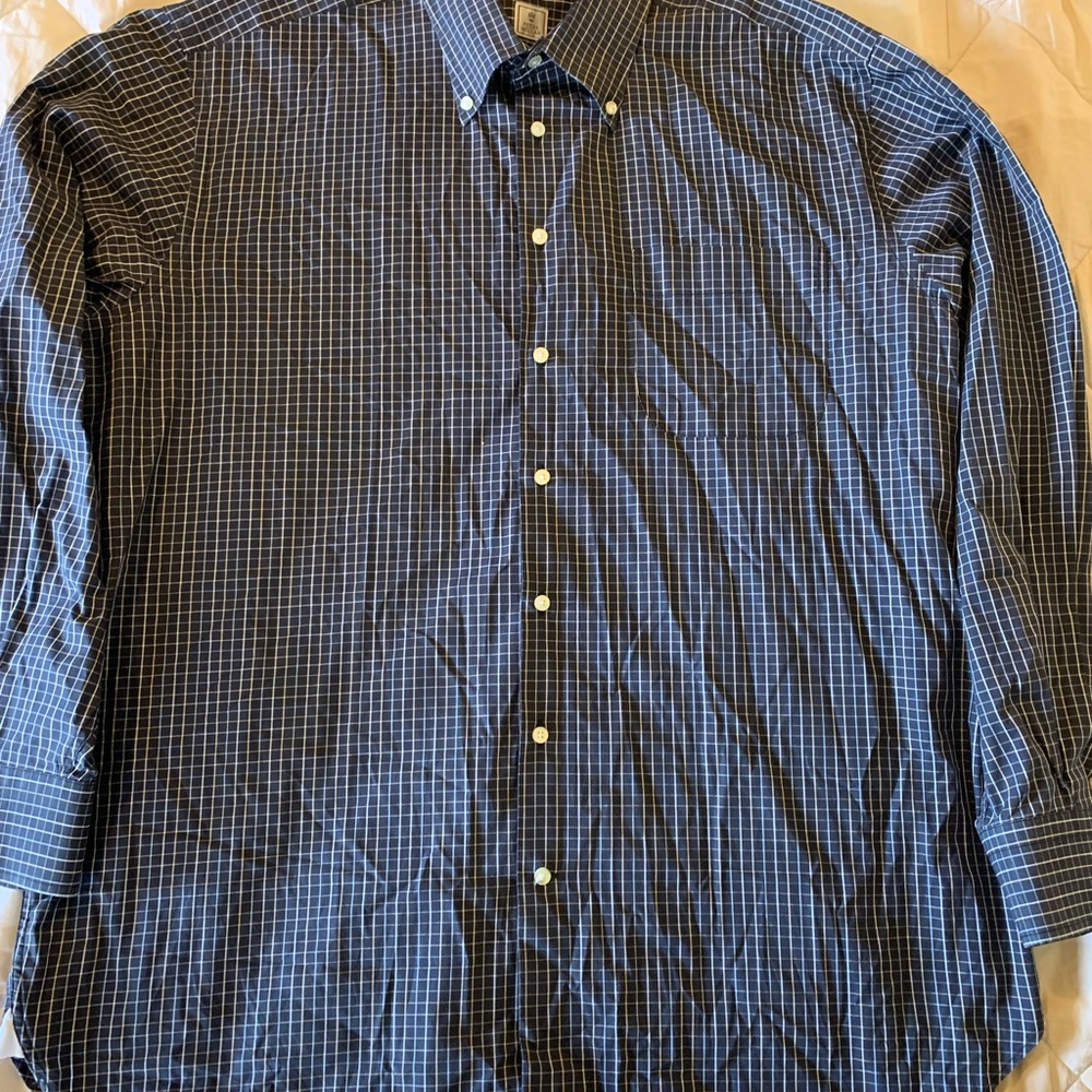 Peter Millar Black Checkered with blue, cream & white Button Down Shirt